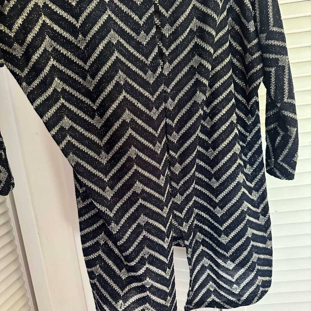 Maurices Black and White Geometric Sweater - Picture 2 of 4